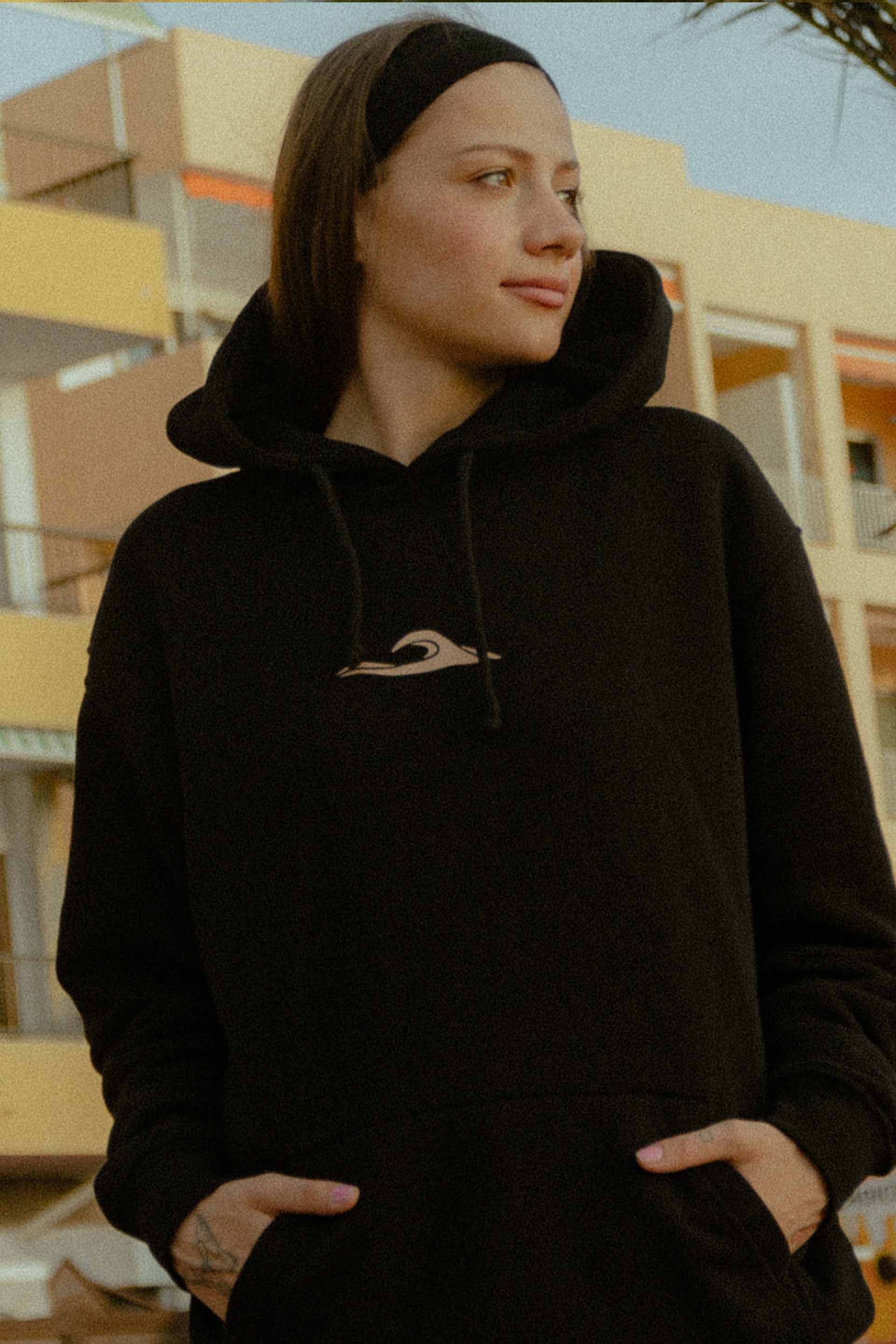 BLUZA UNISEX WAVY JUNGMOB BLACK WMN