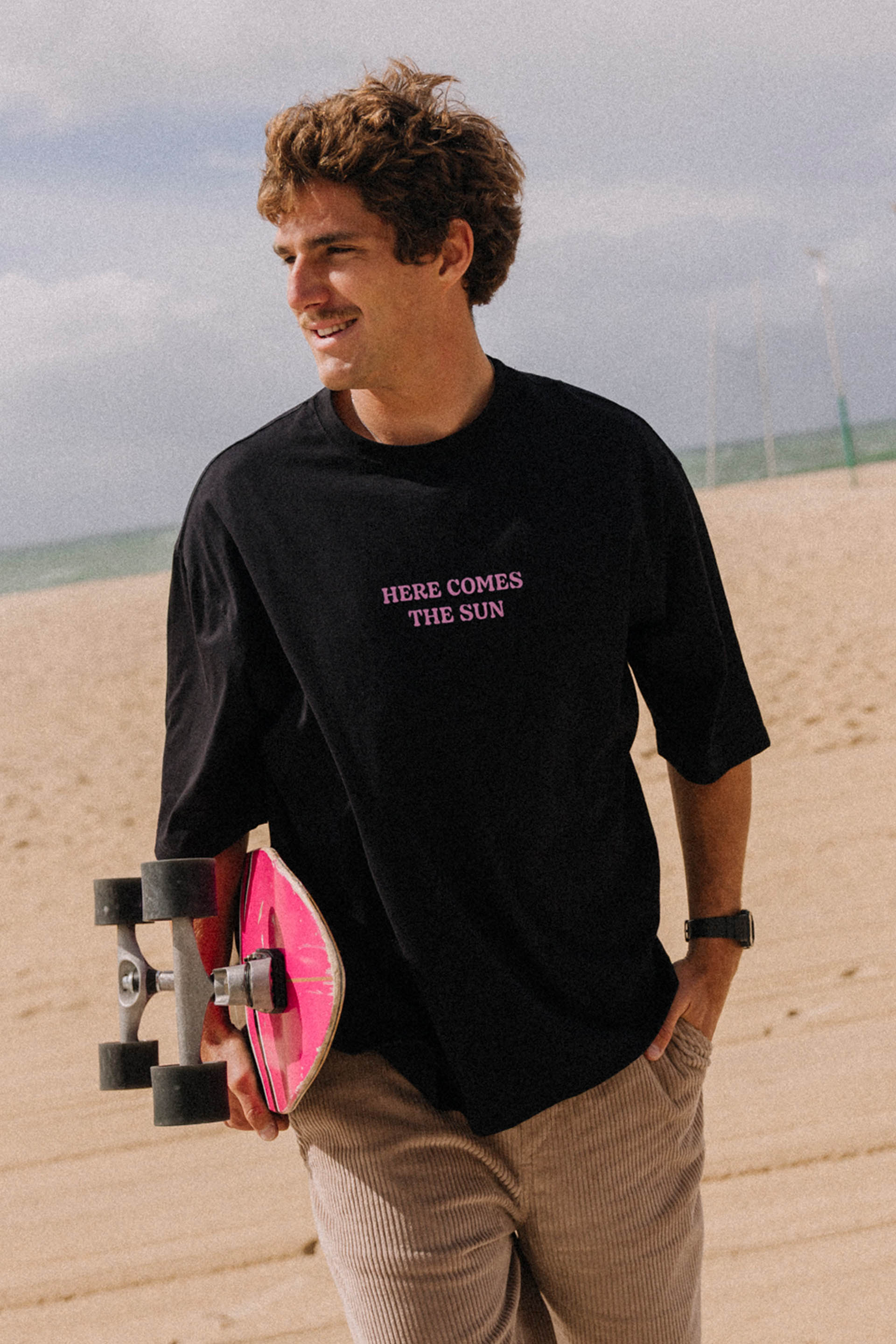 T-SHIRT BOXY HERE COMES THE SUN MEN