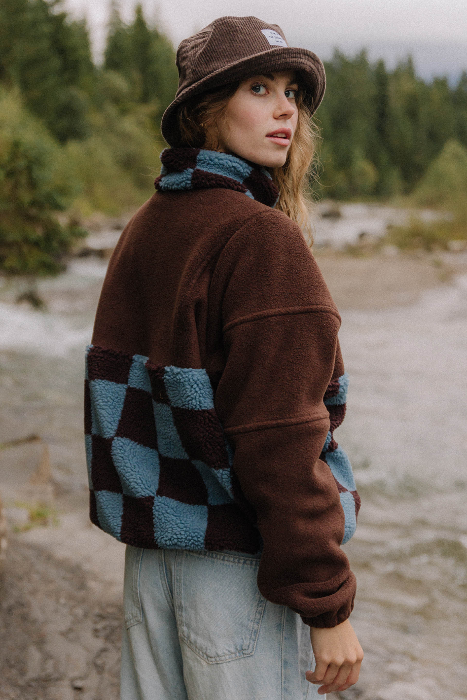 BLUZA POLAR HAZY CHECK