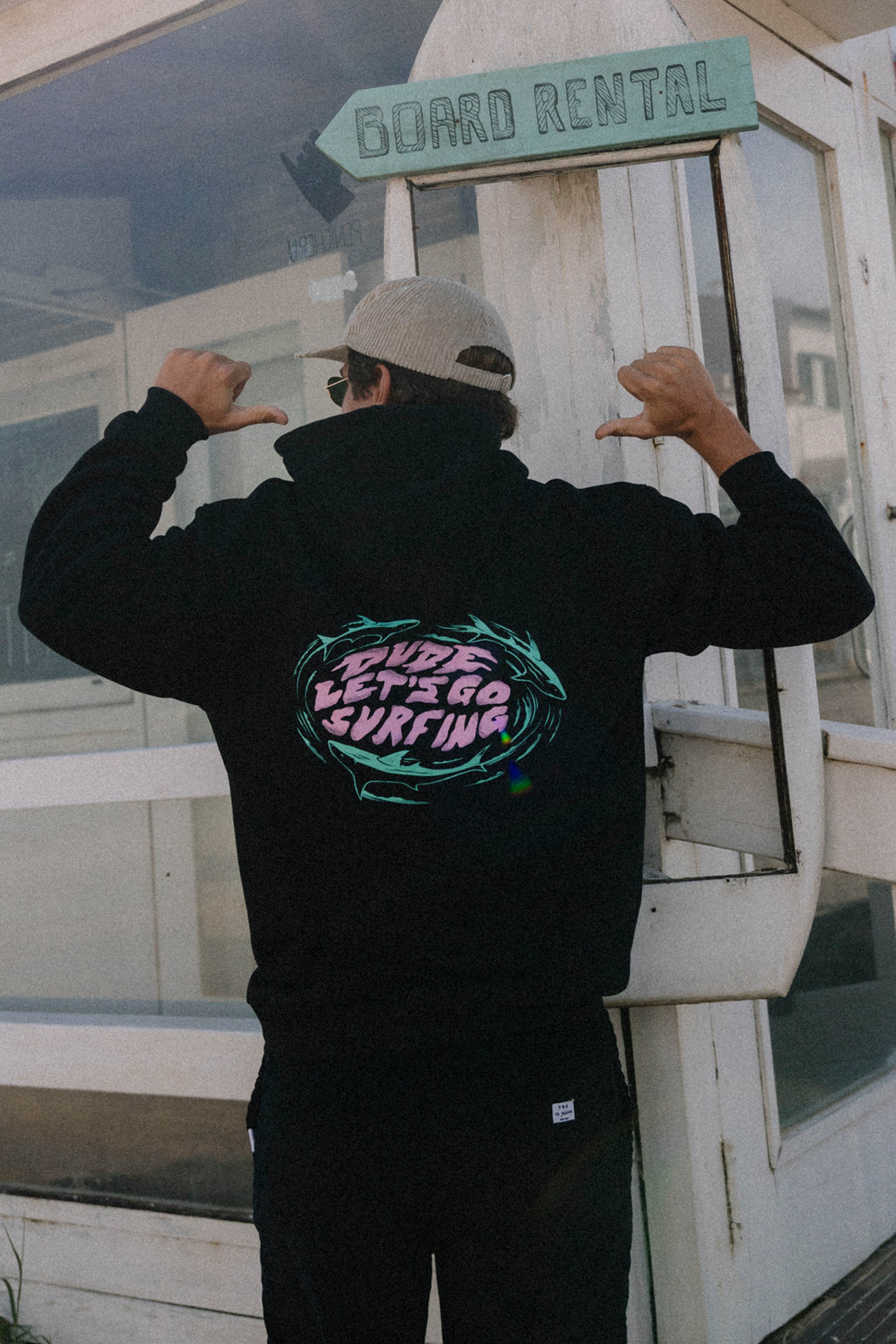 BLUZA DUDE LET'S GO BLACK