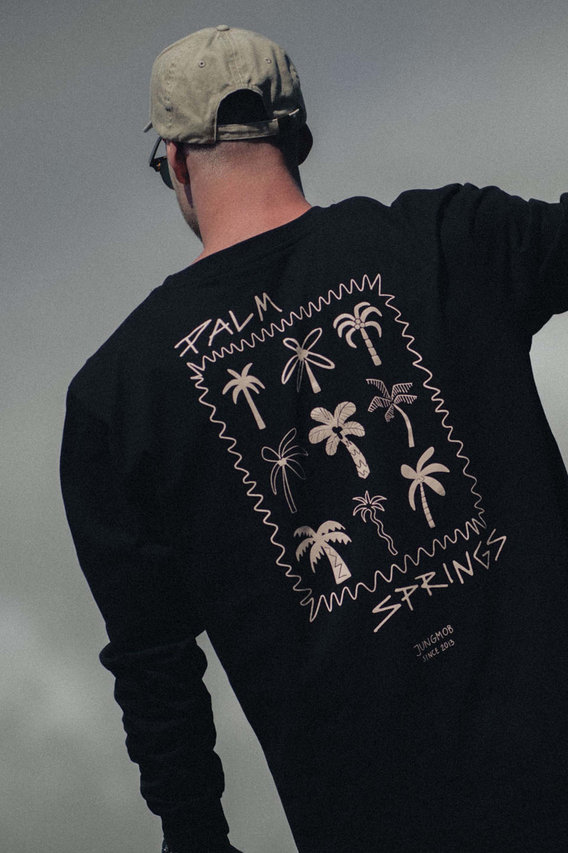 LONGSLEEVE PALMS SPRING BLACK