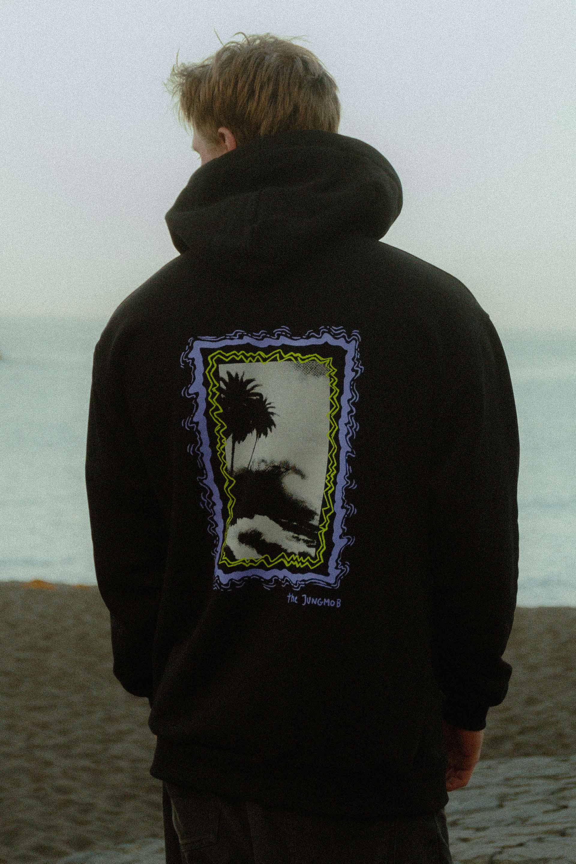 BLUZA UNISEX PEACE JUNGMOB BLACK MEN