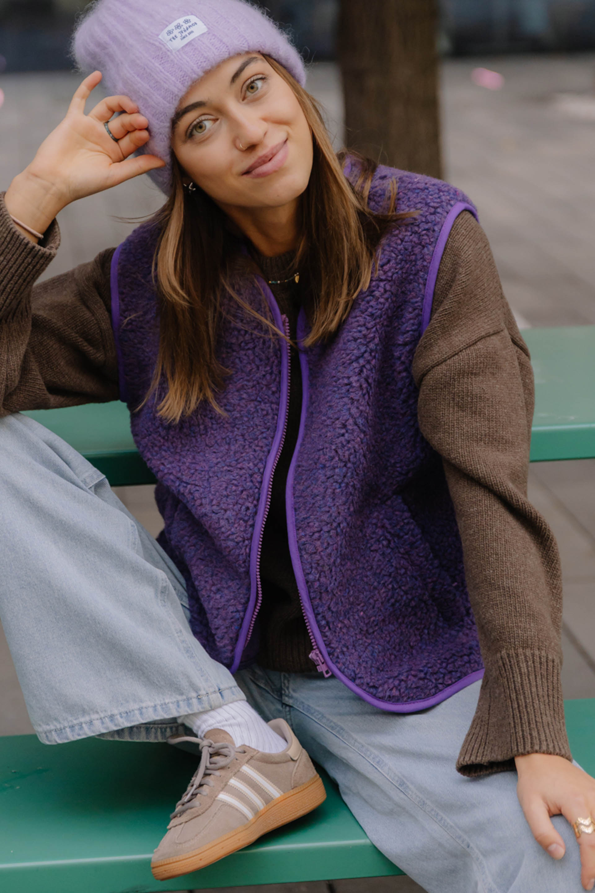 KAMIZELKA MERINO PURPLE HAZE