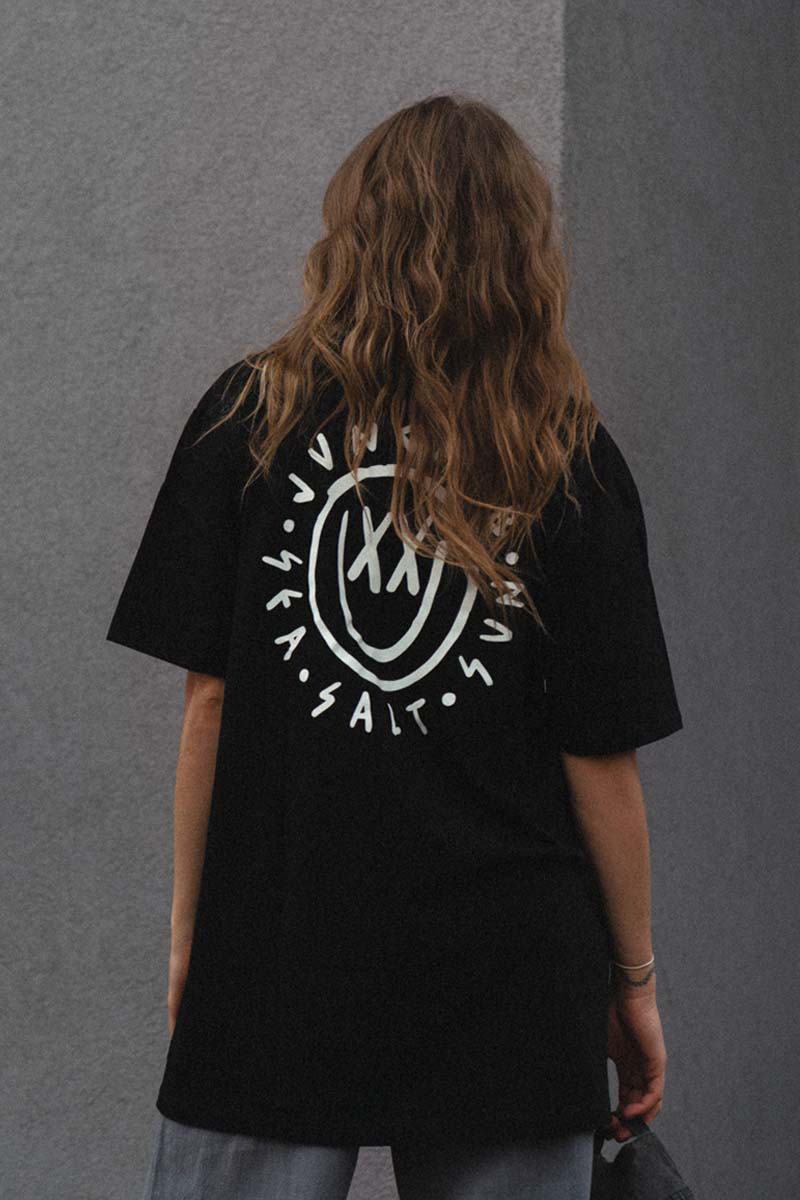 T-SHIRT TRIPPY SMILE BLACK