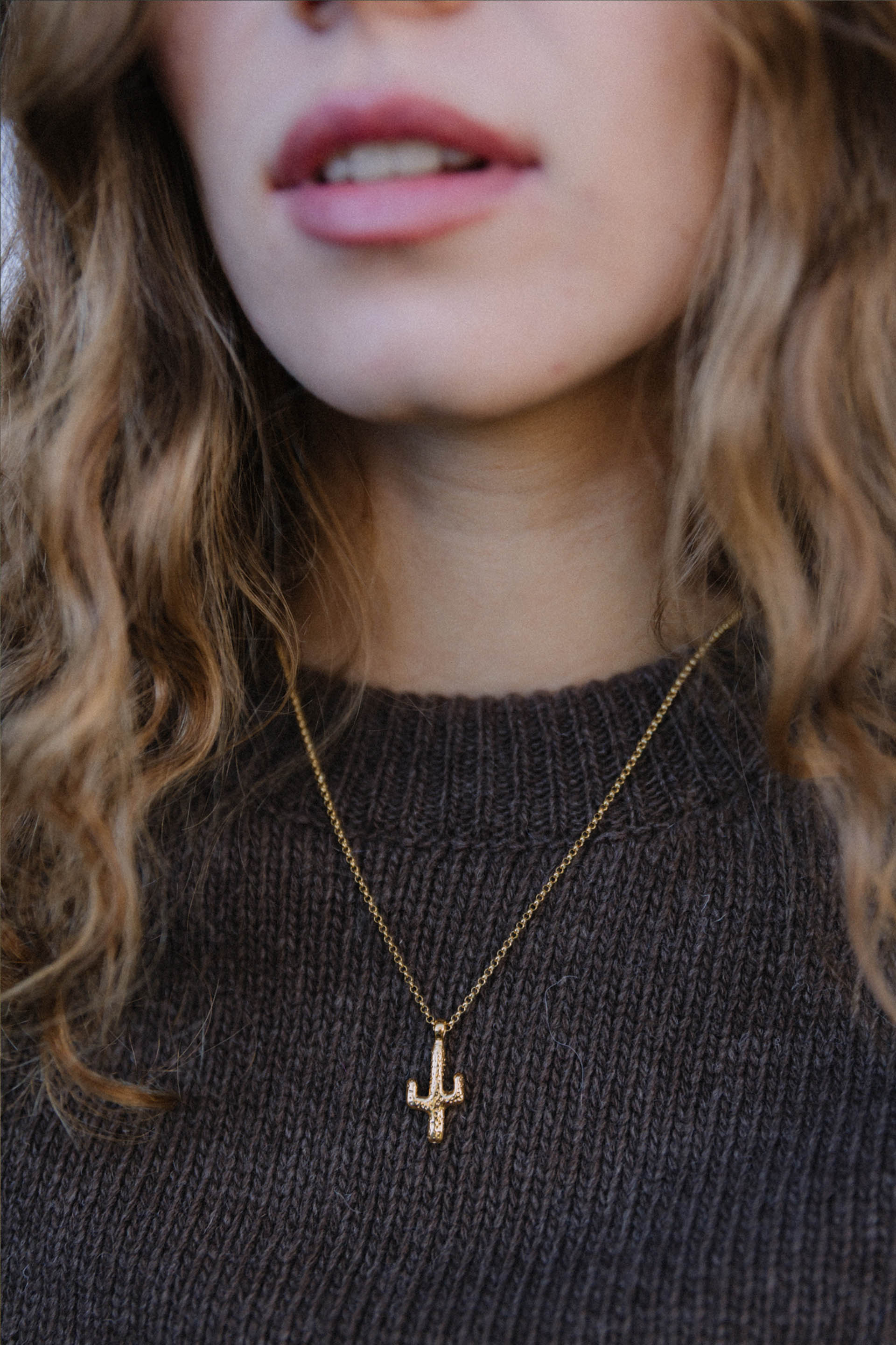 NASZYJNIK CACTUS HANDMADE