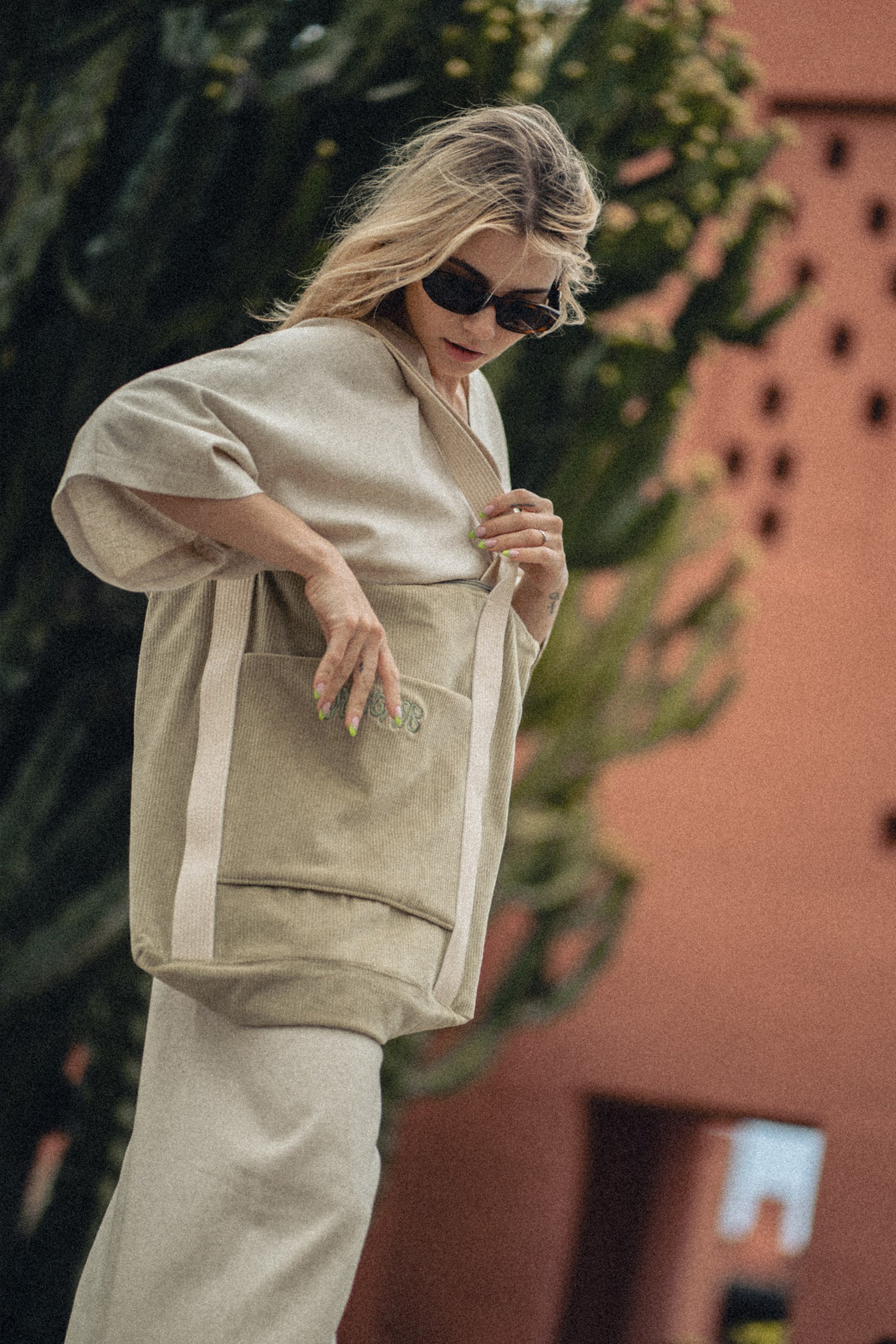 KOSZULA LEN KAUAI MELANŻ BEŻ