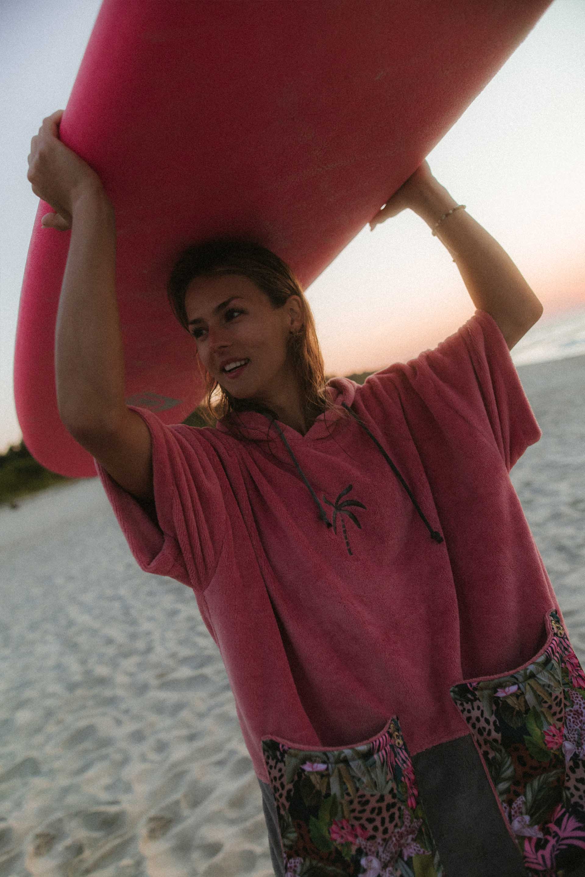 PONCHO BAMBOO WILD ORCHID