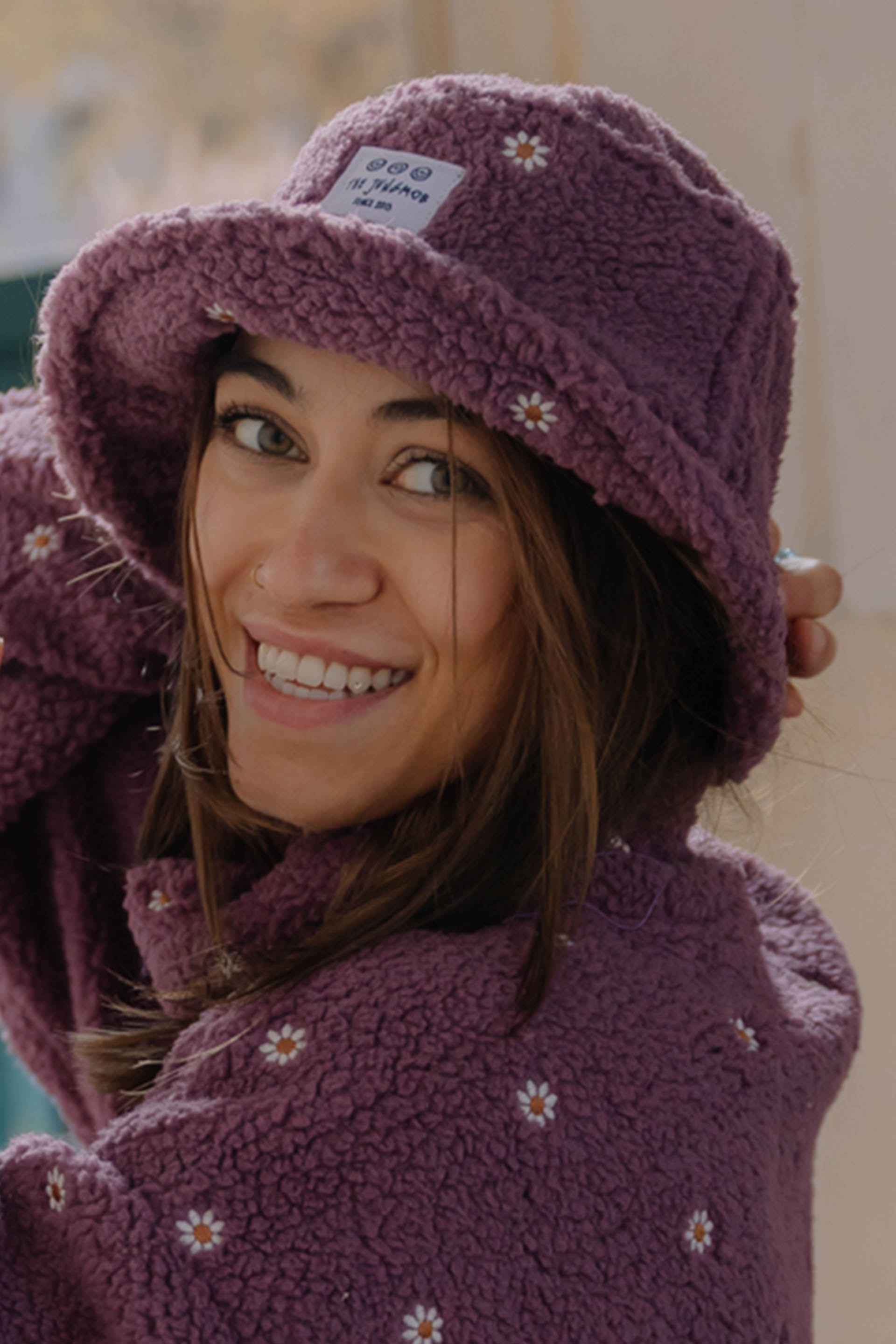 KAPELUSZ LUCKY DAISY LAVENDER BUCKET