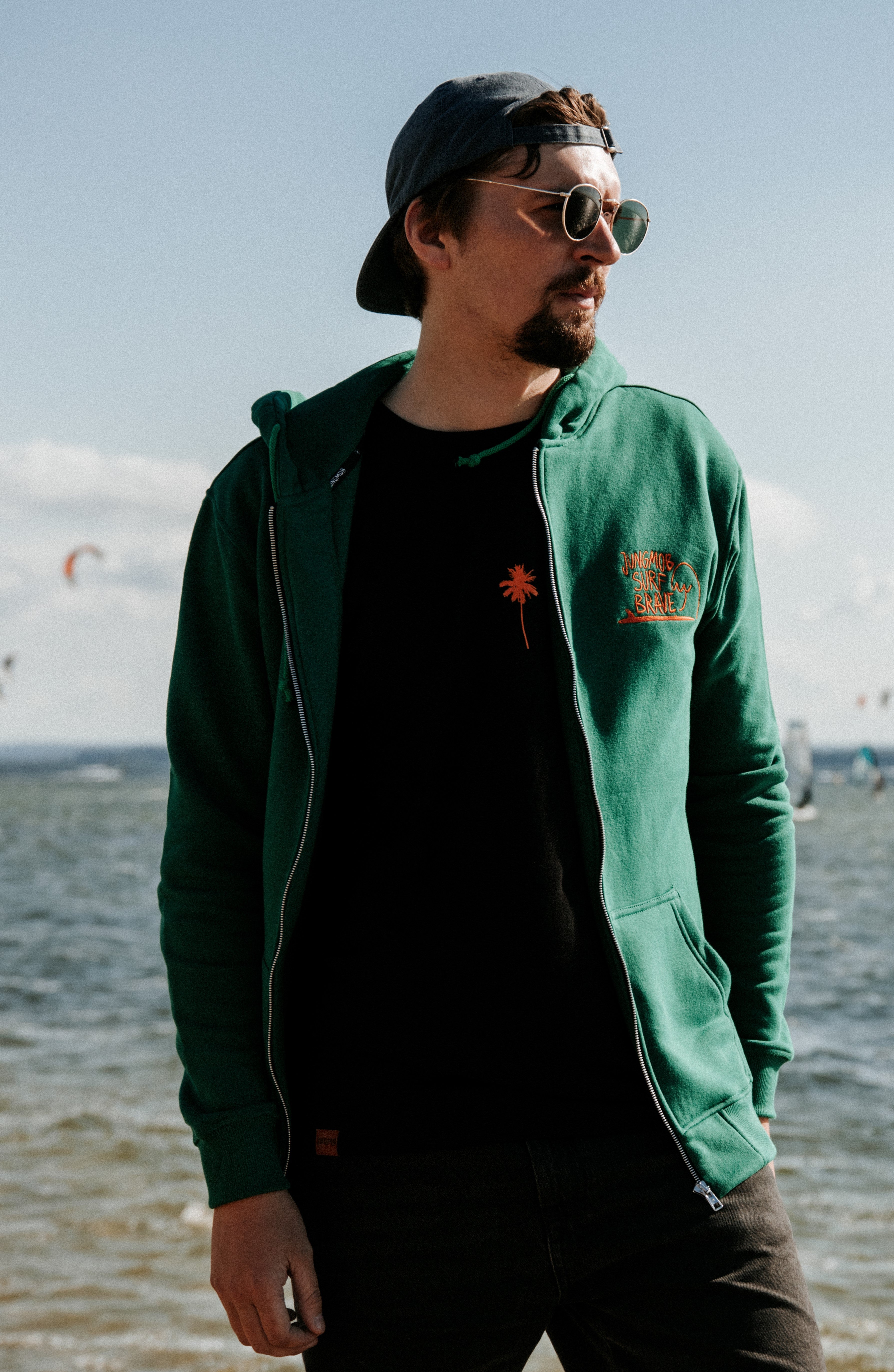 BLUZA UNISEX SURF BRAVE GREEN