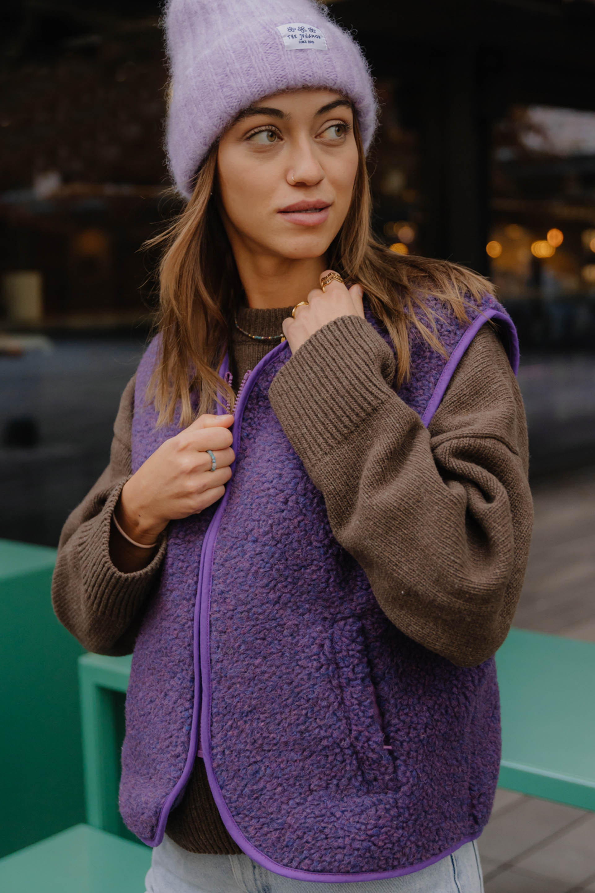 KAMIZELKA MERINO PURPLE HAZE