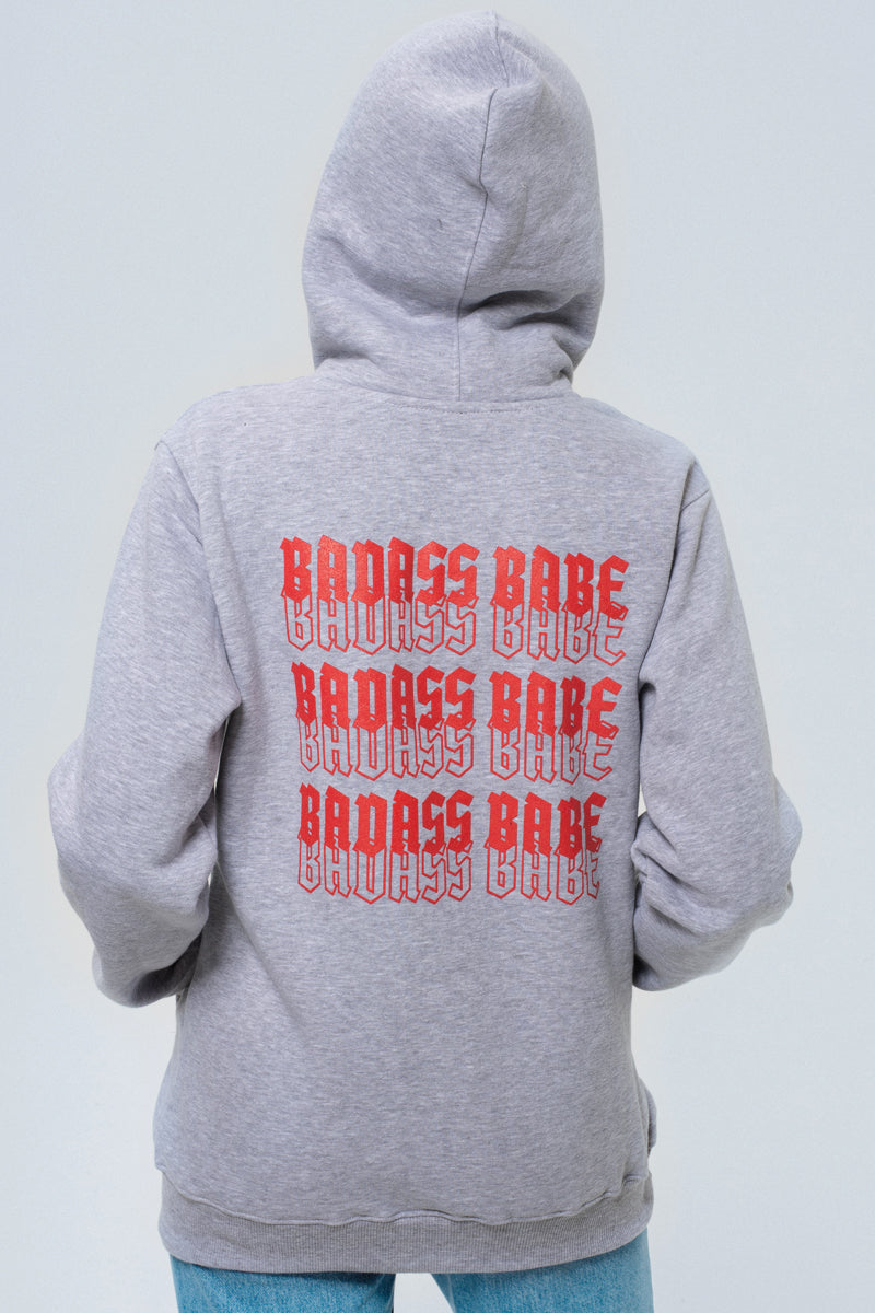 BLUZA BADASS BABE GREY