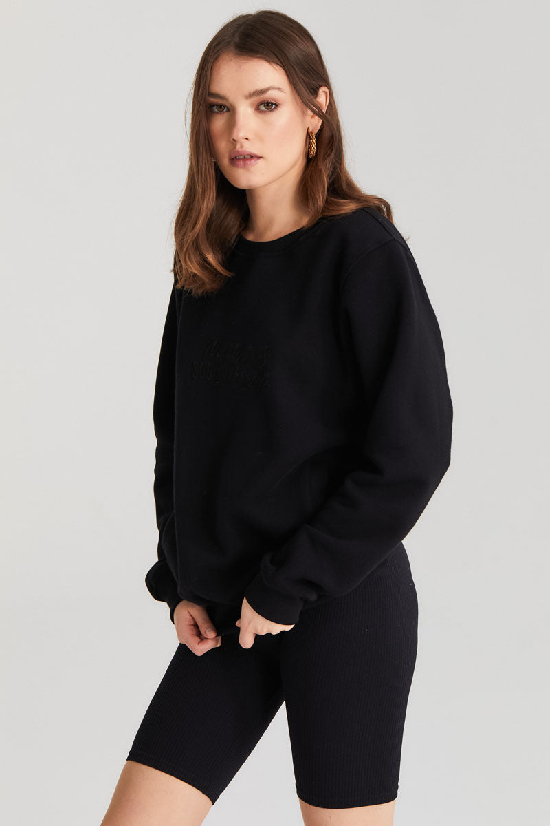 SOCIAL APPROVAL BLACK CREWNECK