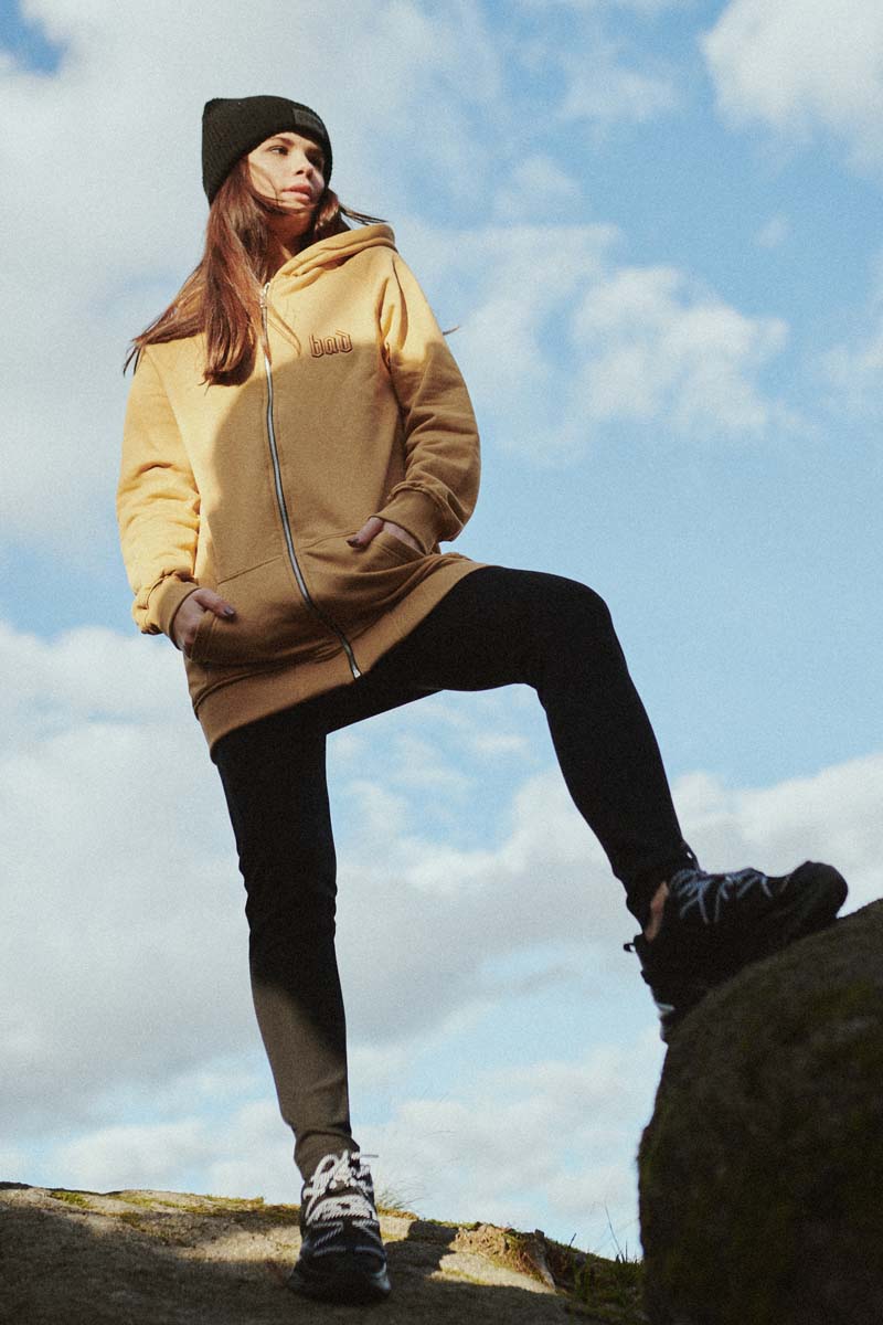 BLUZA DAMSKA MUSTARD ROSE ZIP