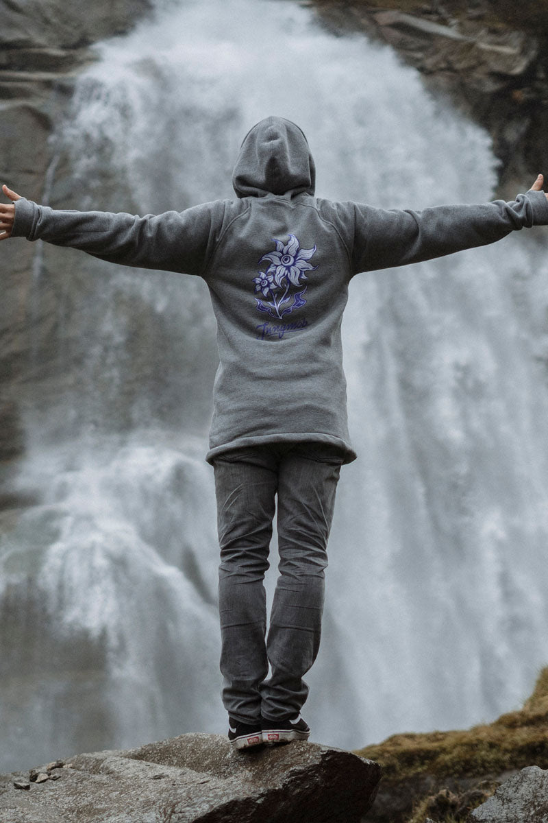 BLUZA ACID FLOWERS GREY SNB