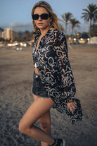 KOSZULA ABSTRACT FLOWERS BLACK