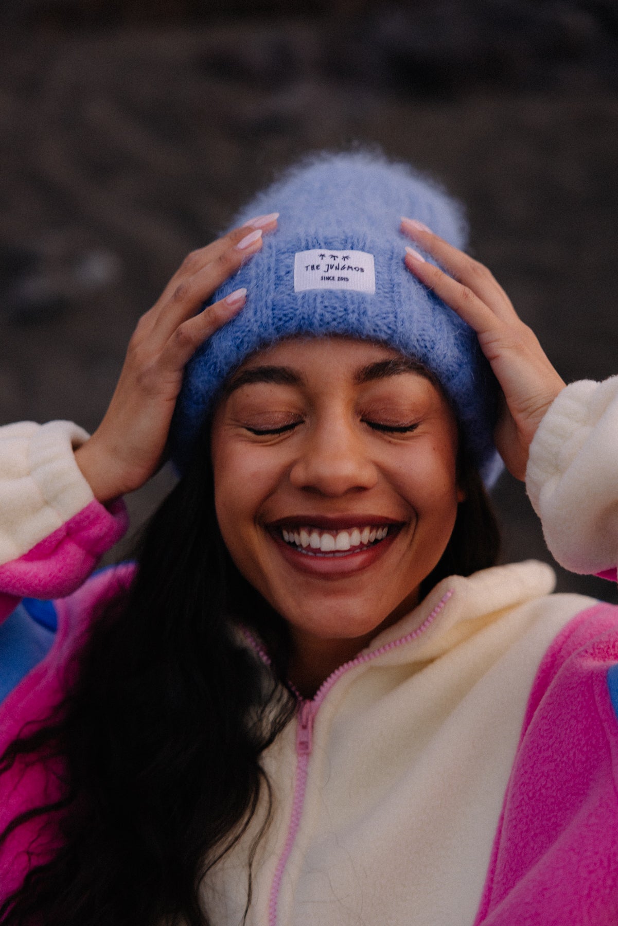 FLUFFY BLUE SKY MOHAIR HAT – jungmob