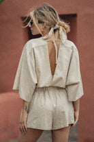 KOSZULA LEN KAUAI MELANŻ BEŻ