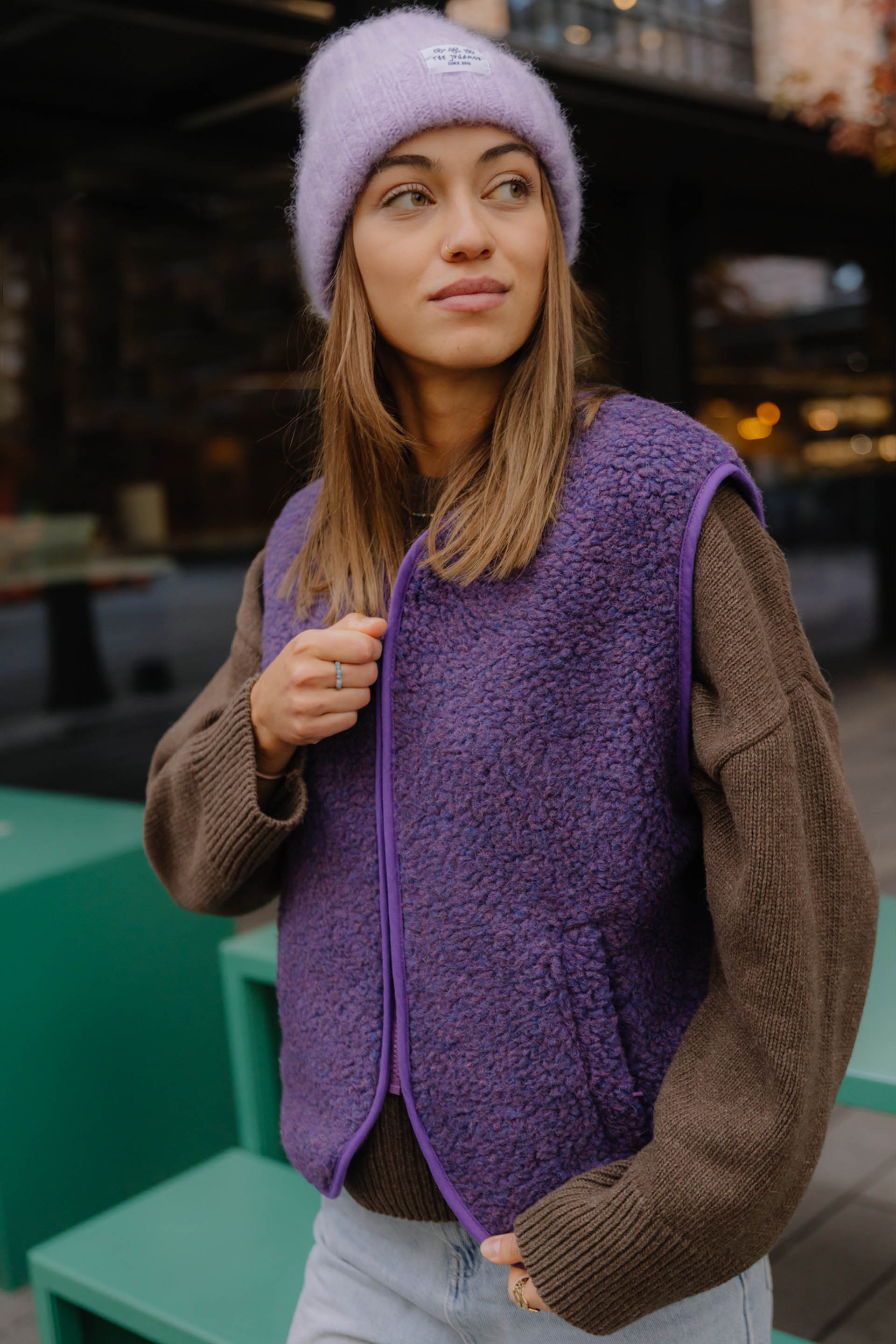 KAMIZELKA MERINO PURPLE HAZE