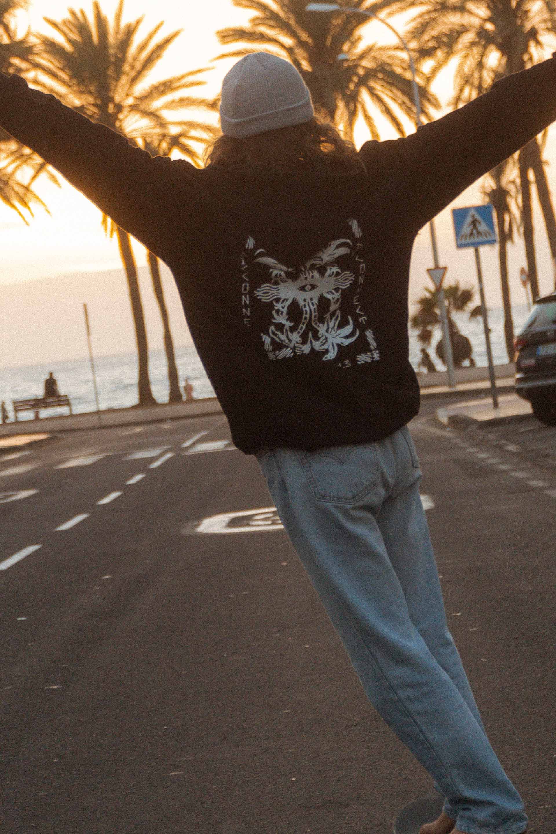 BLUZA UNISEX DISCONNECT BLACK WMN