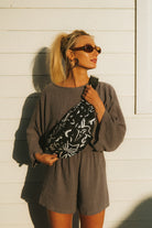 NERKA ROVE ABSTRACT FLOWERS BLACK