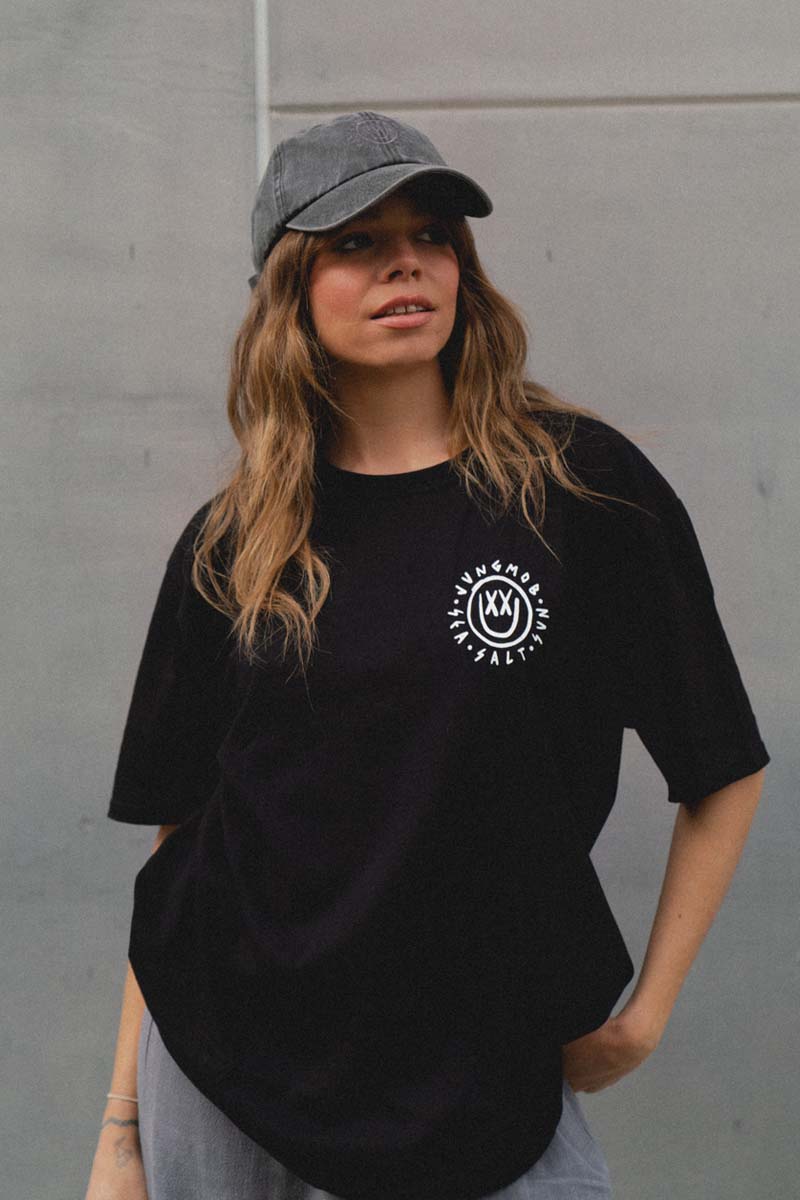 T-SHIRT TRIPPY SMILE BLACK