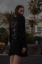 LONGSLEEVE PALM SPRINGS RETRO BLACK WMN