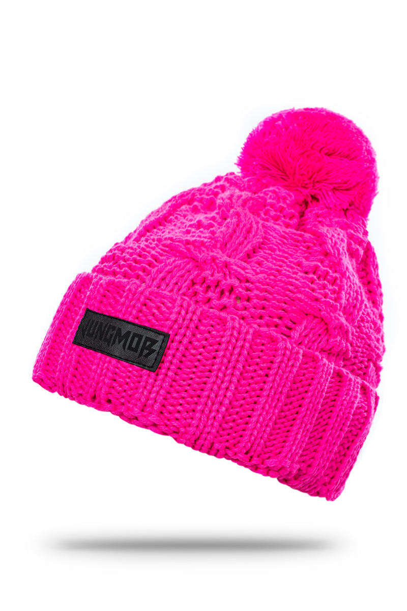 CZAPKA MESS NEON PINK KID