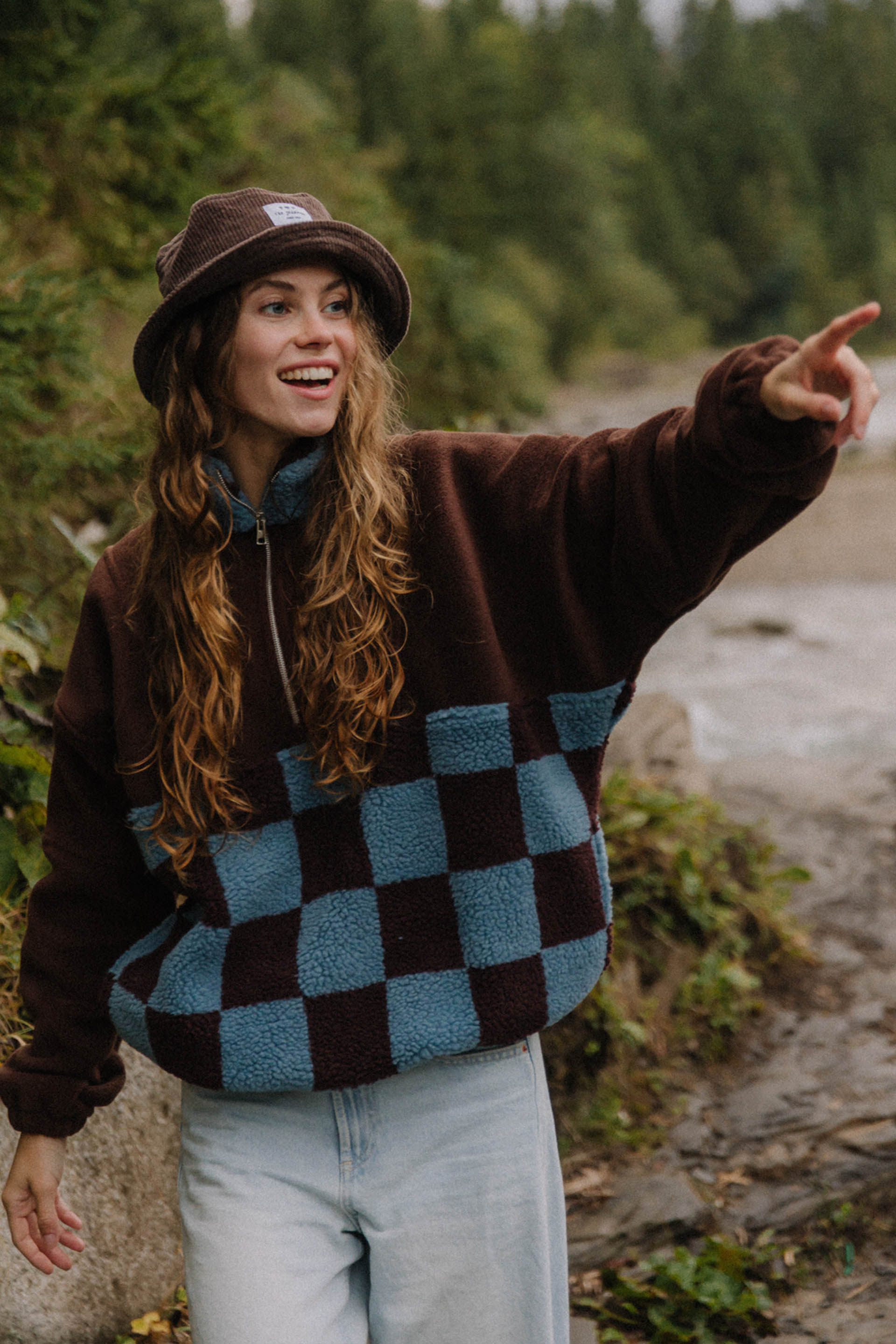 BLUZA POLAR HAZY CHECK