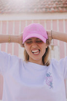 FLOWERS PINK - CORD CAP