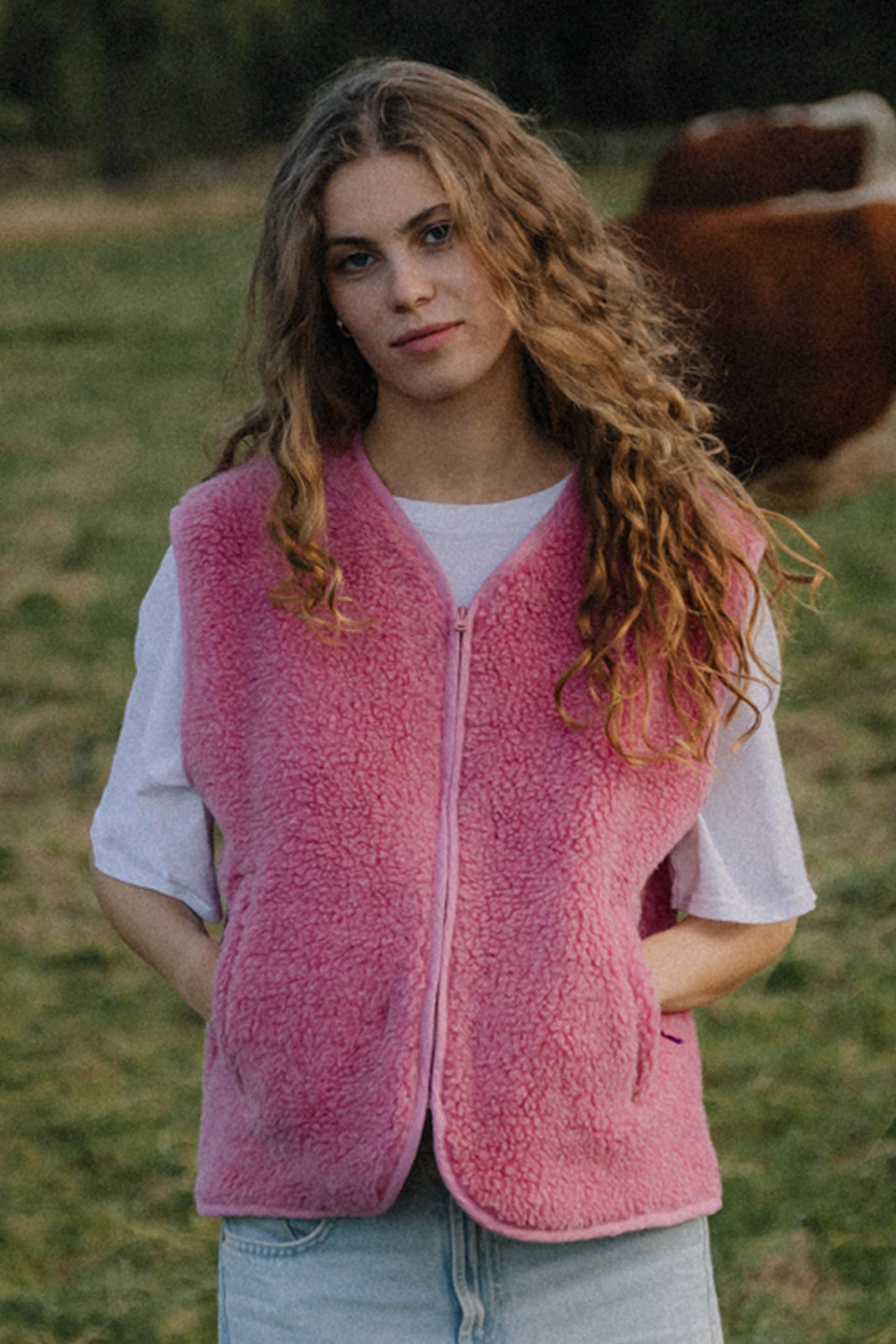 KAMIZELKA MERINO PINK