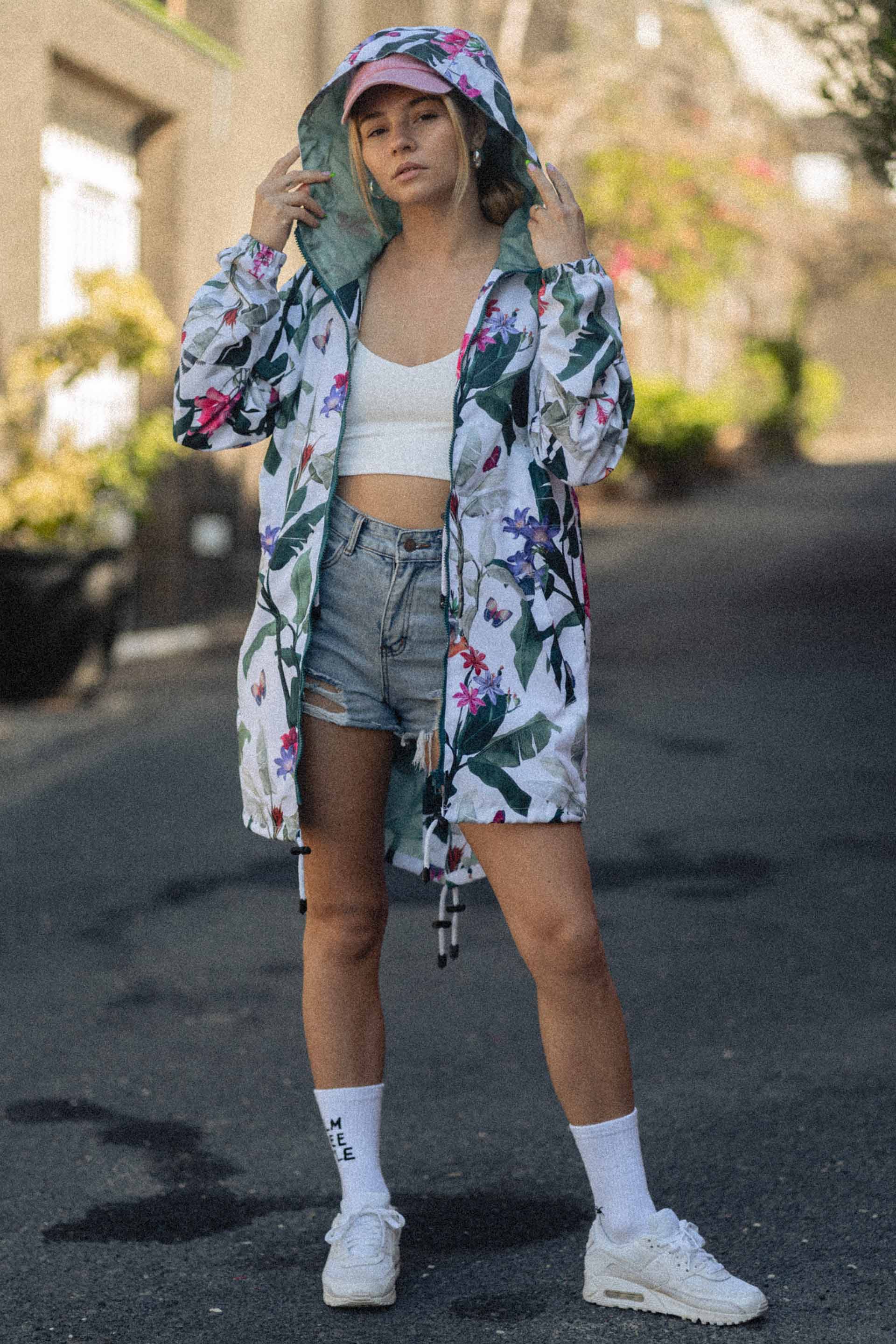 KURTKA DAMSKA BUTTERFLY HOUSE WHITE RAIN