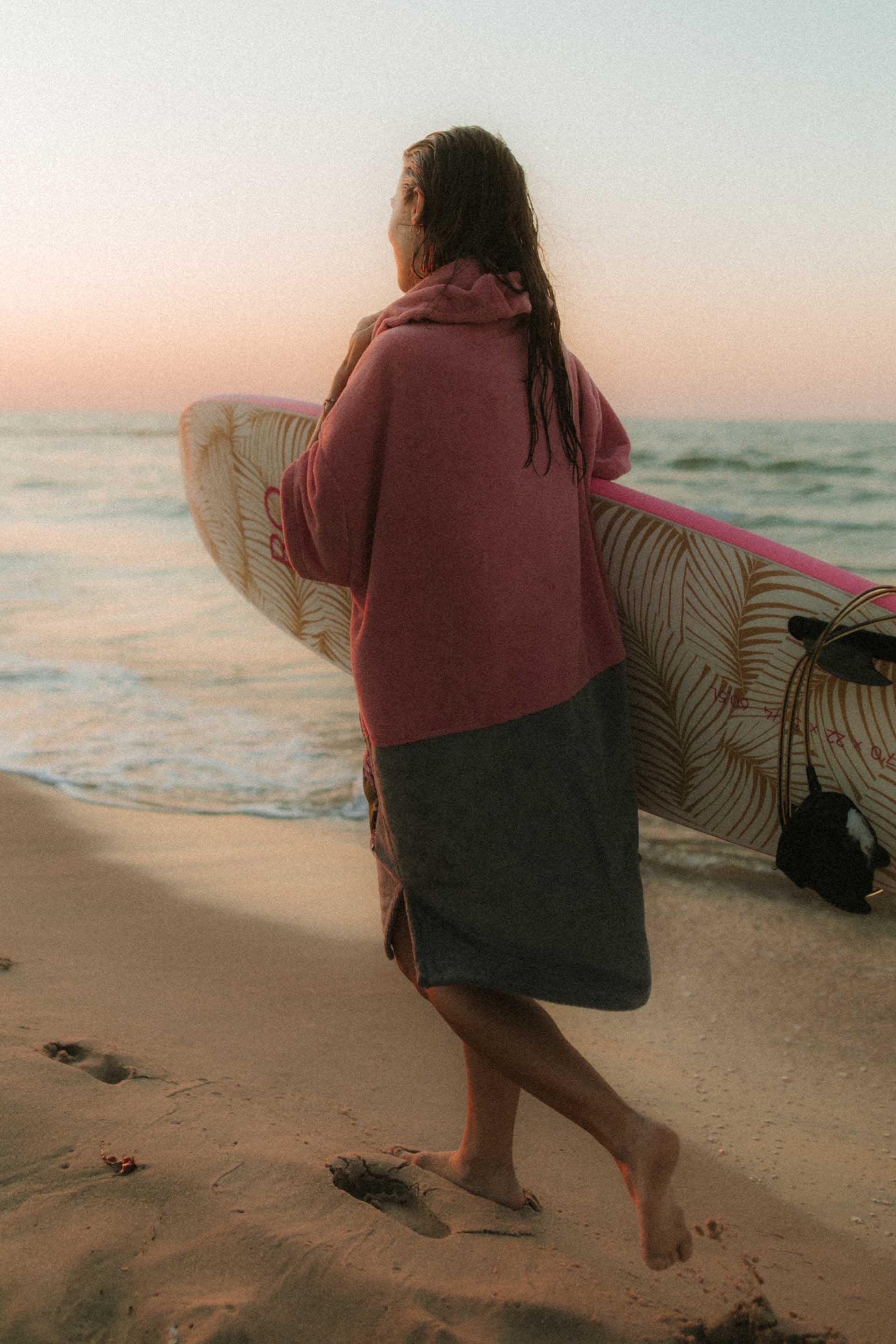 PONCHO BAMBOO WILD ORCHID