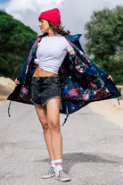 KURTKA NAVY ROWANBERRY PINK RAIN