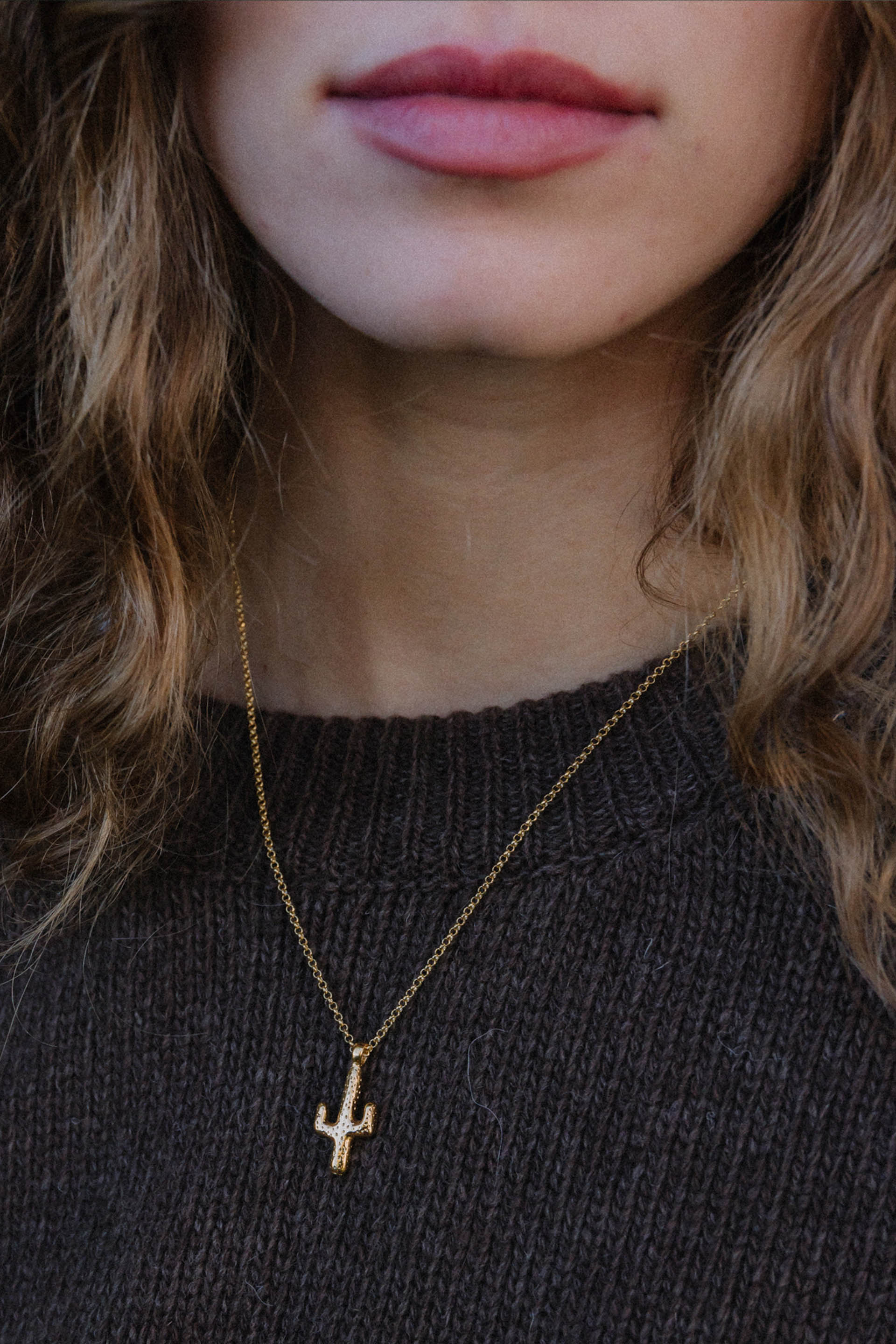 NASZYJNIK CACTUS HANDMADE