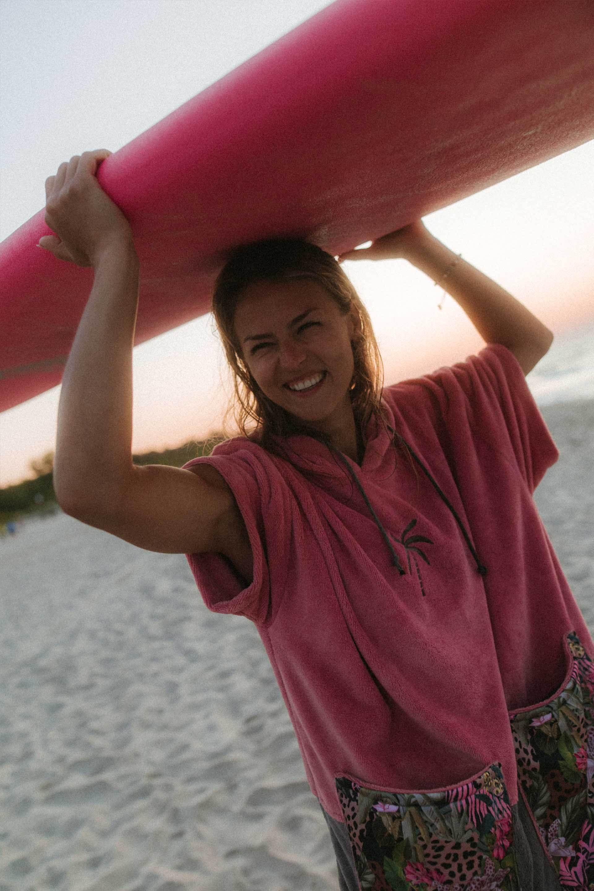 PONCHO BAMBOO WILD ORCHID