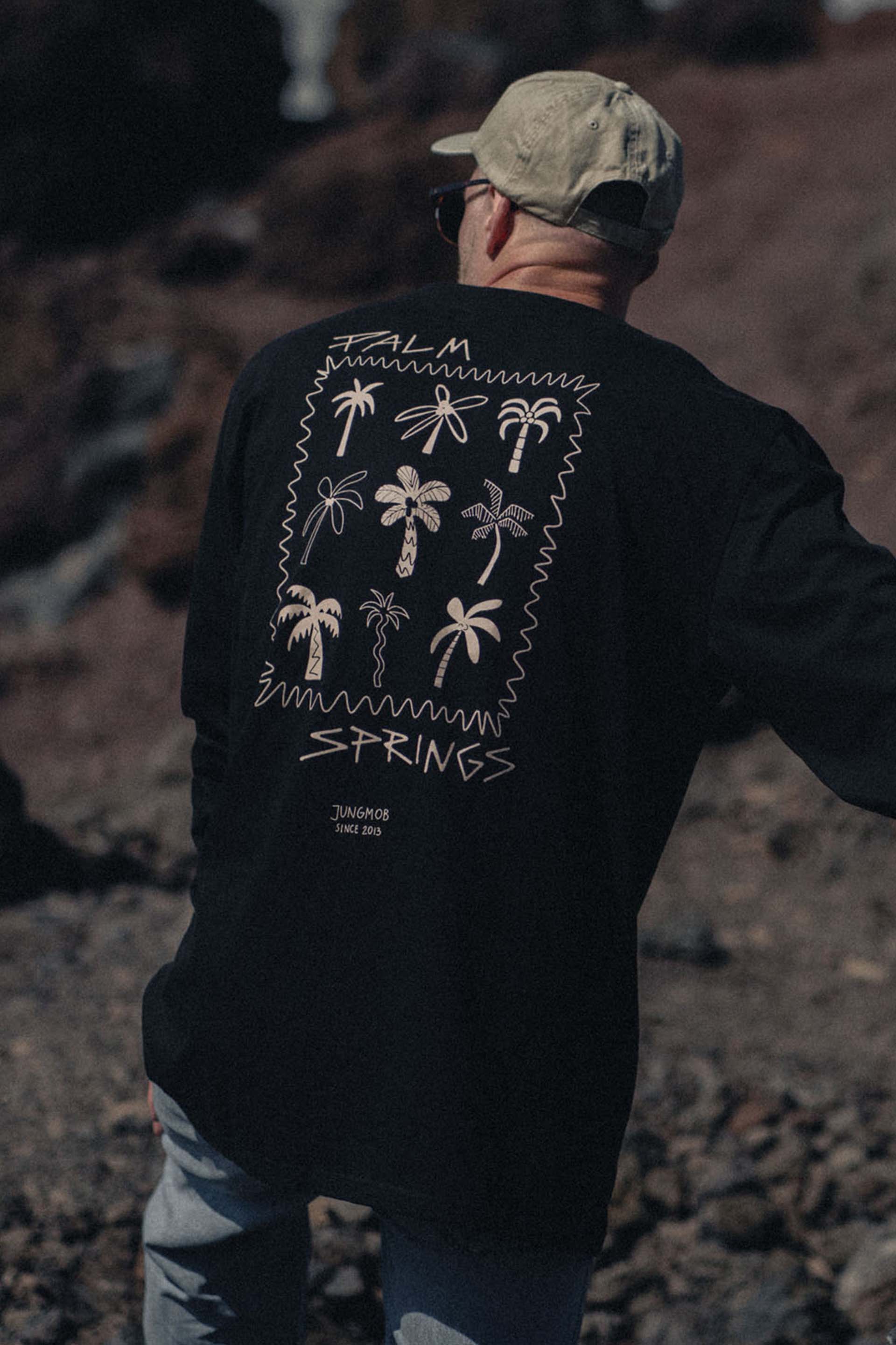 LONGSLEEVE PALMS SPRING BLACK