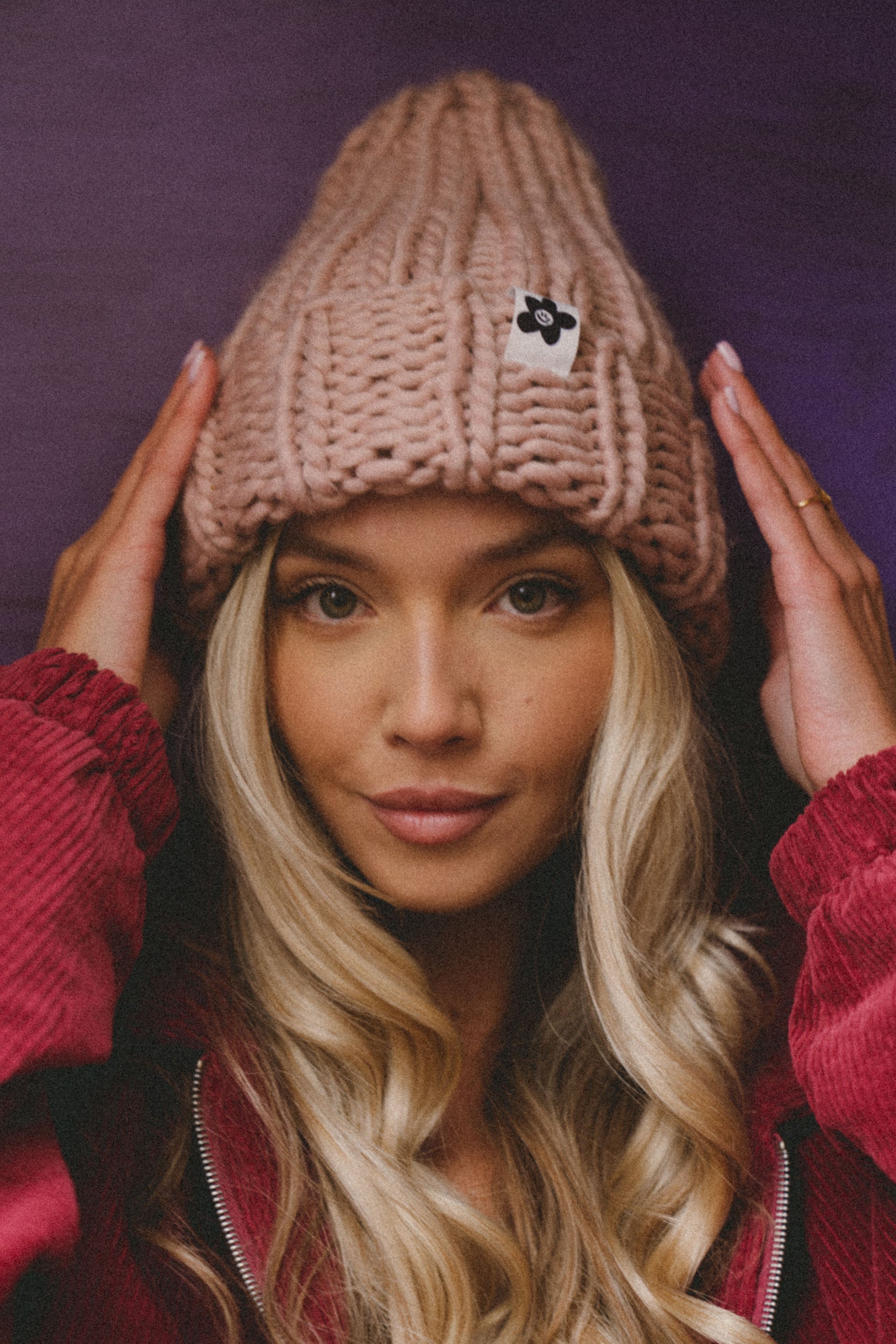 CZAPKA MERINO CAKE ROSE