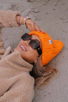 CZAPKA MERINO CAKE ORANGE handmade
