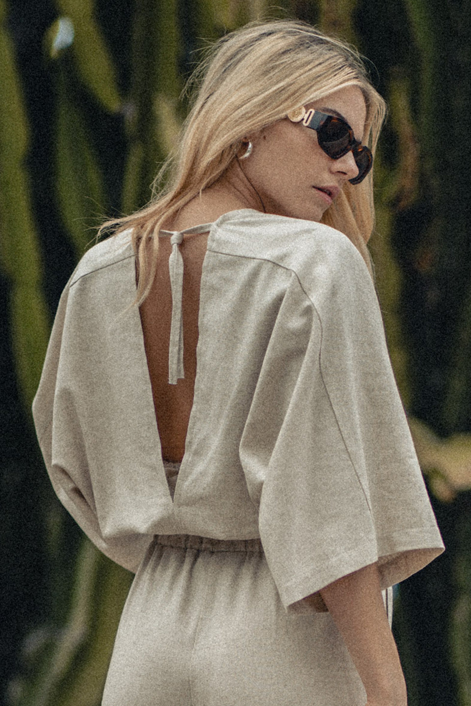 KOSZULA LEN KAUAI MELANŻ BEŻ