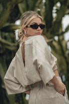 KOSZULA LEN KAUAI MELANŻ BEŻ