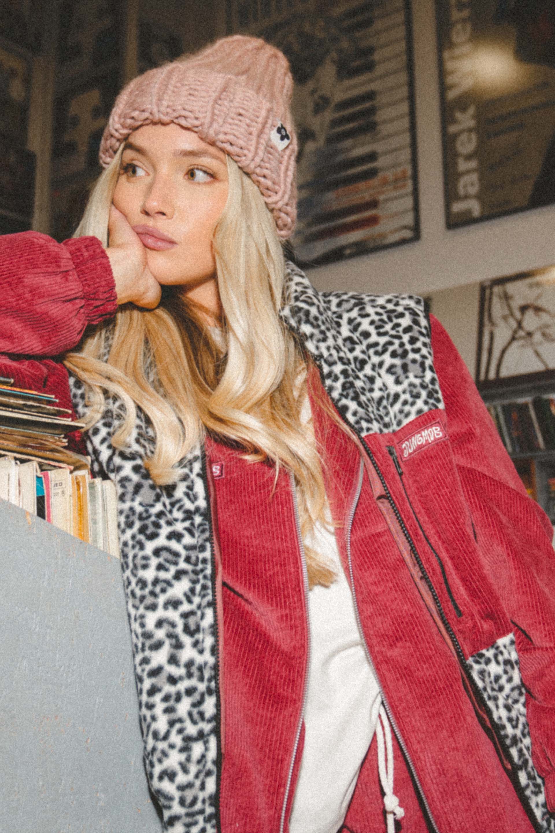 CZAPKA MERINO CAKE ROSE