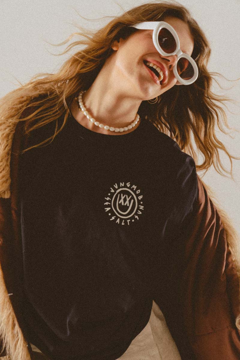 T-SHIRT TRIPPY SMILE BLACK