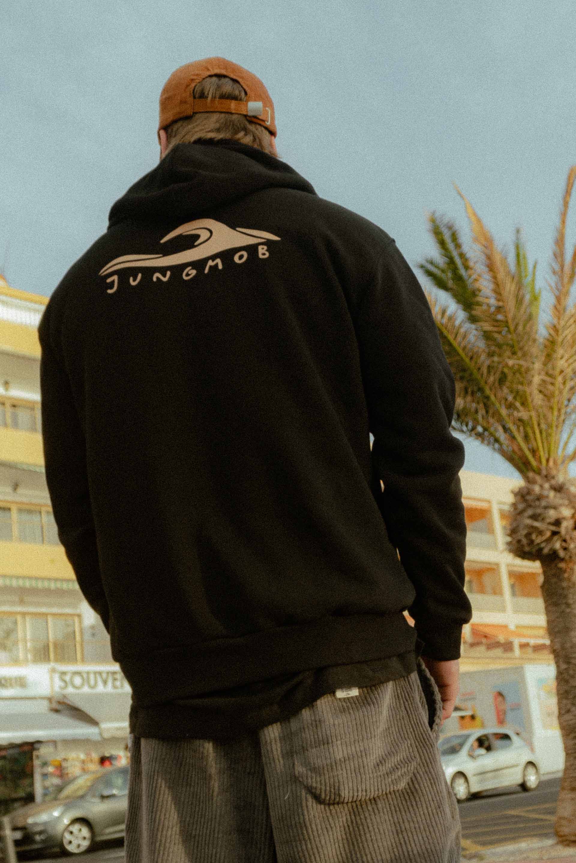 BLUZA UNISEX WAVY JUNGMOB BLACK MEN