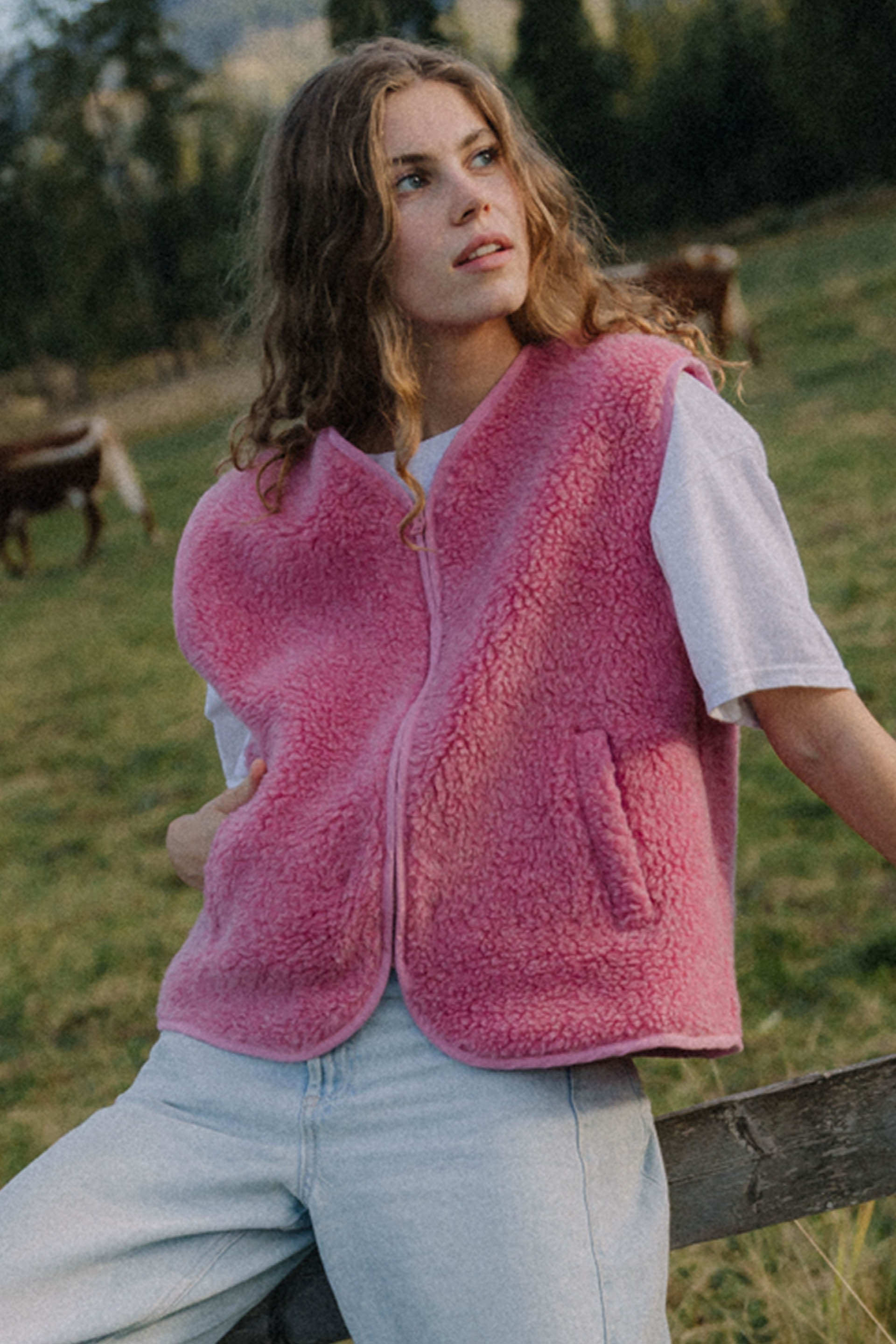 KAMIZELKA MERINO PINK