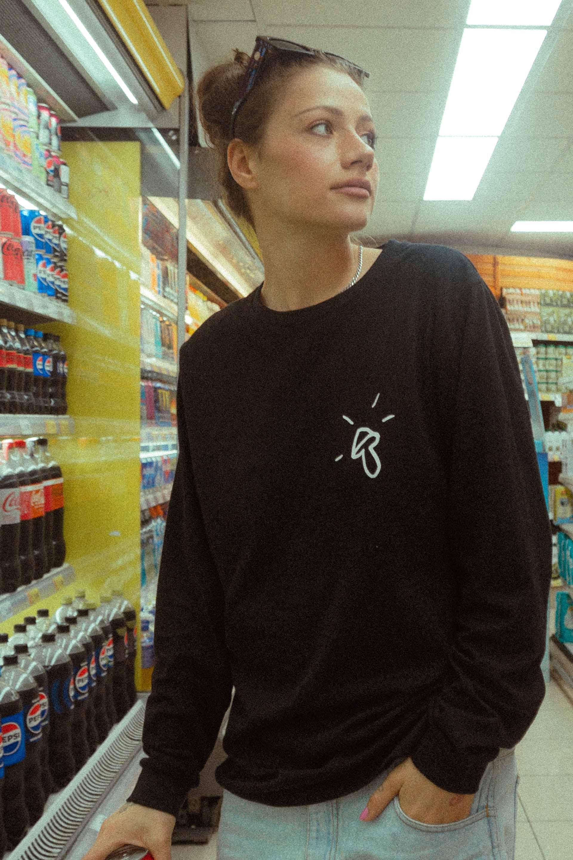 LONGSLEEVE NATURE IS OK BLACK WMN