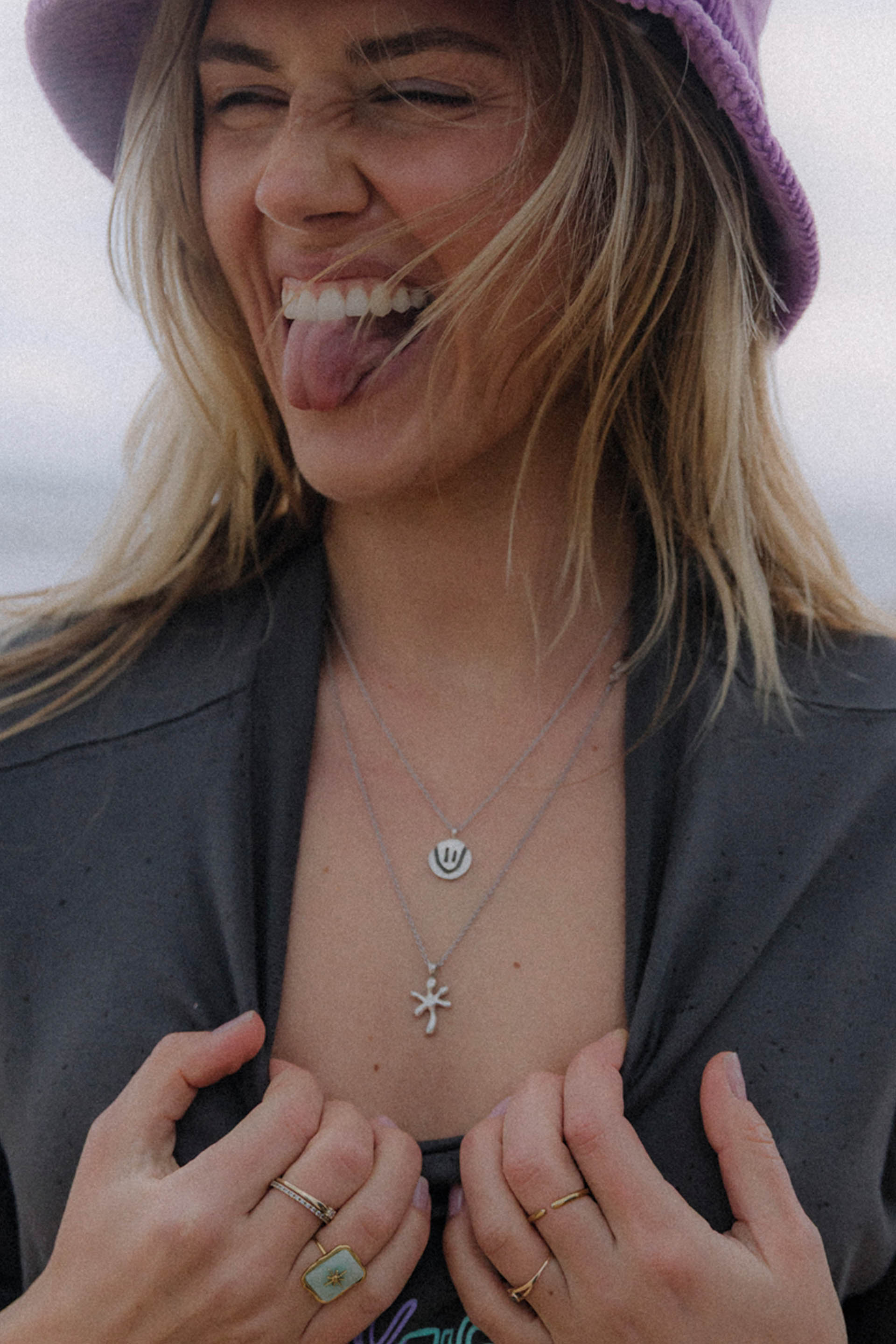 NASZYJNIK SMILE SILVER HANDMADE