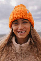 CZAPKA MERINO CAKE ORANGE handmade