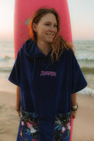 PONCHO BAMBOO OCEAN FLOWERS