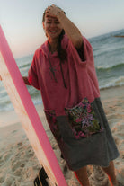 PONCHO BAMBOO WILD ORCHID