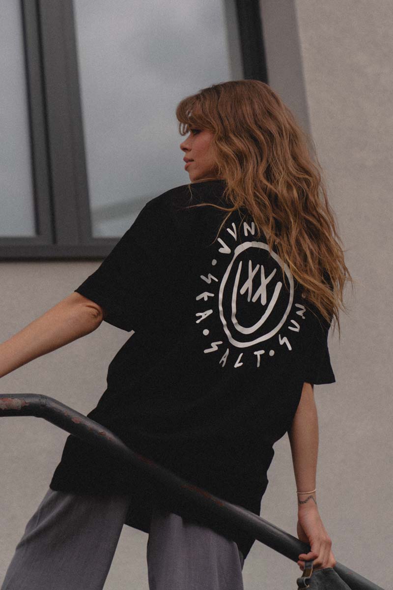 T-SHIRT TRIPPY SMILE BLACK